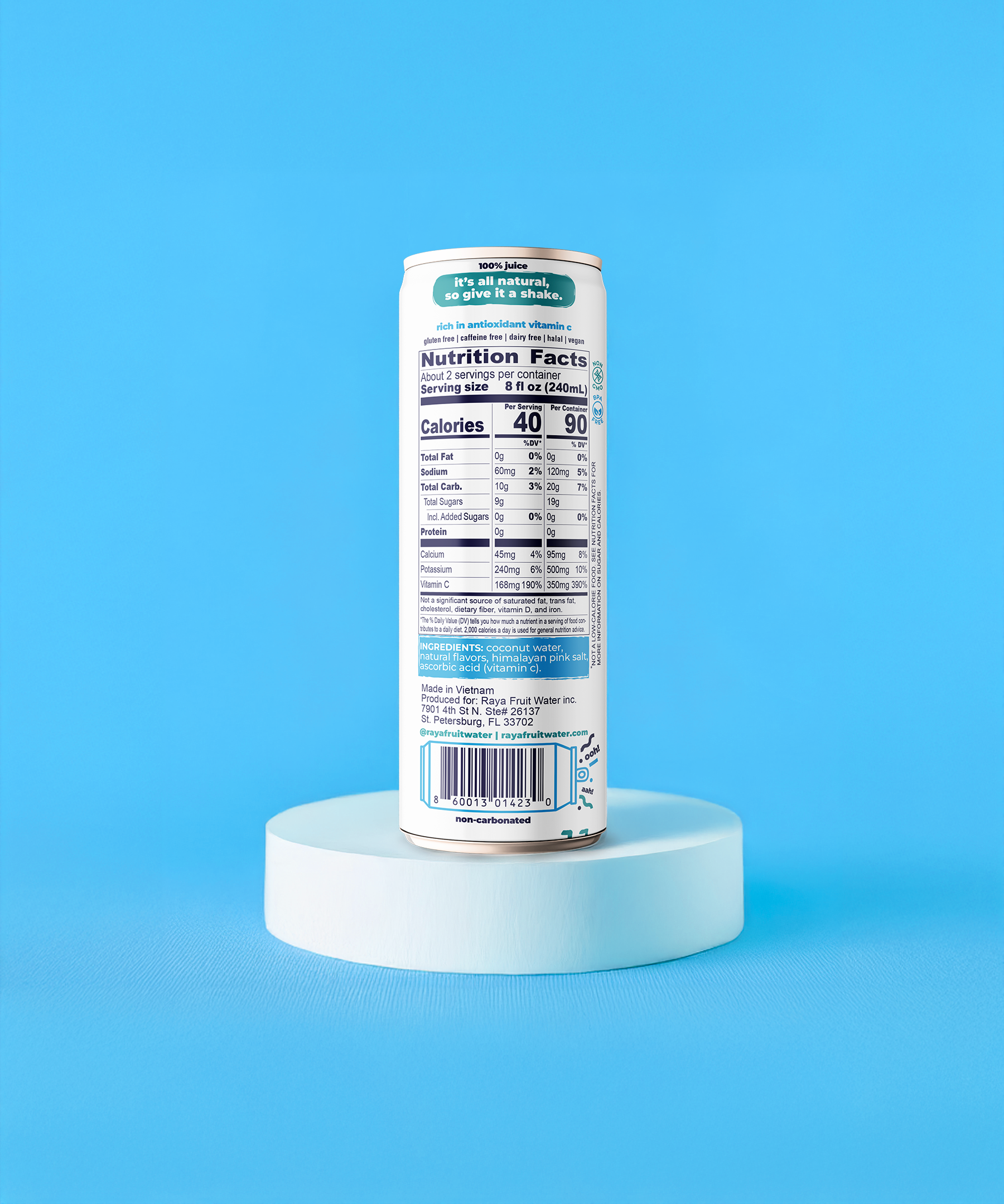 Raya coconut water can