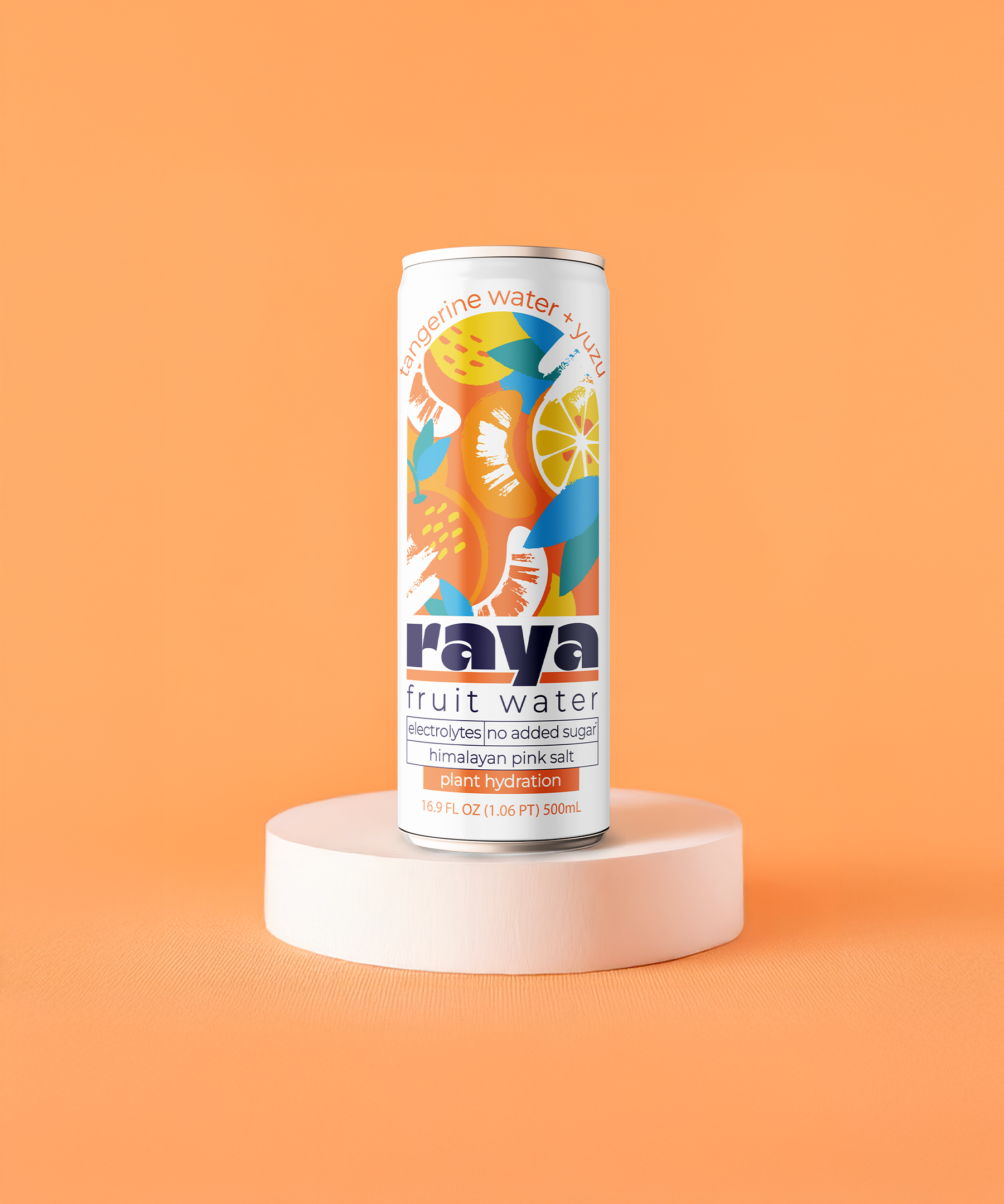 Raya tangerine water + yuzu can